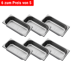 Stainless steel Container GN 1/3 - perforated - Height: 65mm