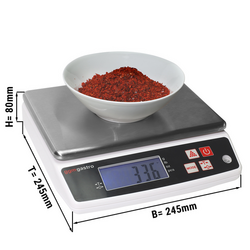 Digital kitchen scales up to 5 kg - Accuracy to: 0.5 gram