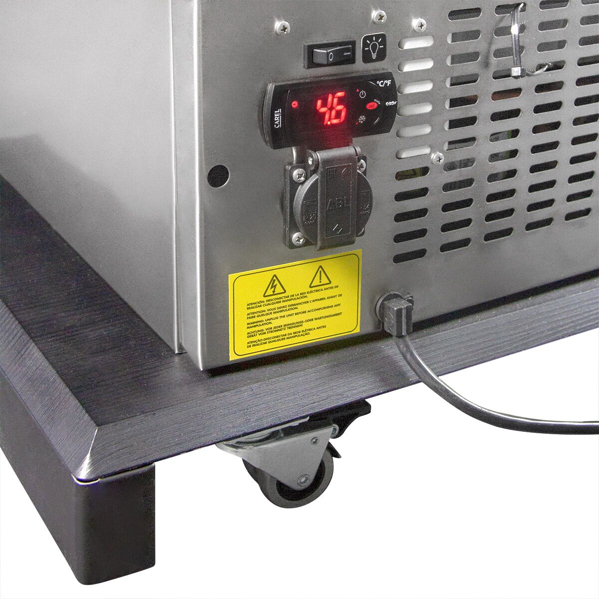 Réfrigérateur à boissons - 565mm - 75 L - 1 porte vitrée - éclairage LED - affichage digital de la température - 0 à +6 °C