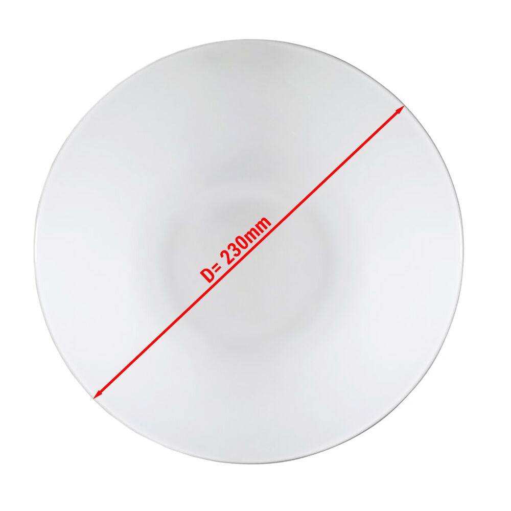 (12 peças) PERA Branco - Sobremesa / Saladeira - Ø 23 cm