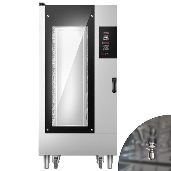 Forno combinato a vapore per panificazione-Elettrico-Forno combinato a vapore - Digitale - 16x EN 600x400 - incl. Carrello portateglie & Sonda al cuore