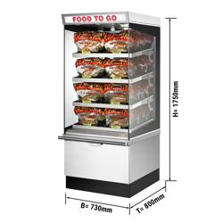 Balcão de aquecimento UBERT - 730x800mm - 4 prateleiras aquecidas