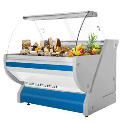 Kylmätiski - 990x1150 mm - 250 l - Väri sininen - etulasi Kaareva - musta graniittitaso