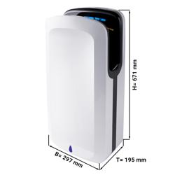 GGM GASTRO | Kézszárító Érintésmentes szenzor & HEPA szűrő - fehér - 1800 W