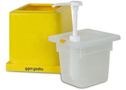 Senapsdispenser - Polypropen - 2 l - 210x220x210 mm - Gul