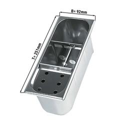 Vpcarenato Évier rince-cuillères pour glacier pour Vpcarenato 92x251mm - acier inoxydable AISI 304 - 1 orifice d’évacuation inférieur