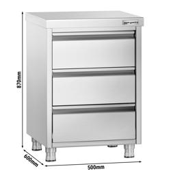 Armário com gavetas PREMIUM - 0,5 m - com 3 gavetas