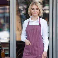 KARLOWSKY | Carlo Chef Bib Apron – Bordeaux - 70x90cm - Cotton - Adjustable Neck Strap - 2 Pockets
