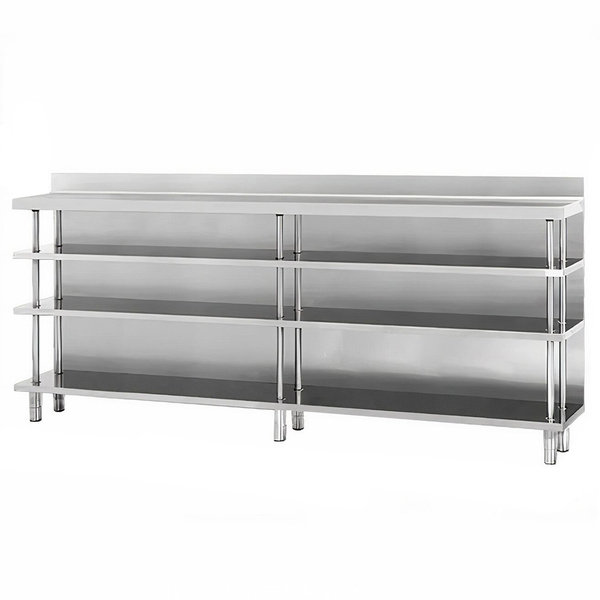 Barwerktafel - Roestvrij staal - 2500x300mm - met 4 planken