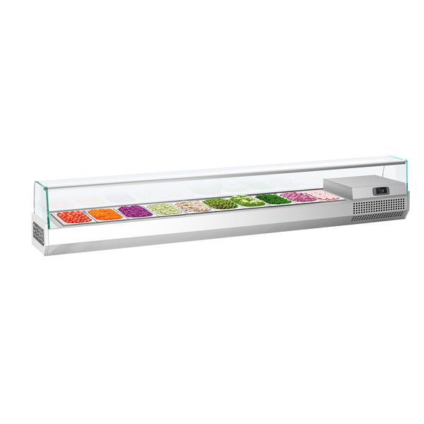 Opzetkoelvitrine PREMIUM PLUS - 2300x413mm - 10x GN 1/3