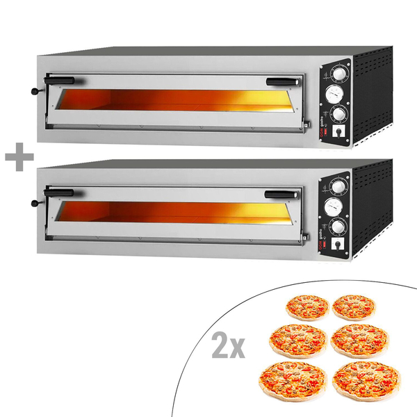 (2 Adet) Elektrikli Pizza Fırını - 9+9x 34 cm (Geniş) - Manuel