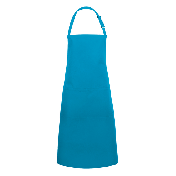 Karlowsky - Delantal con pechera con bolsillo Basic - Turquesa
