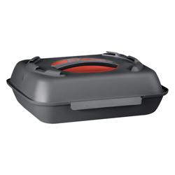 (20 pièces) Boîtes menu – 600 ml – Non compartimentées – Anthracite/rouge