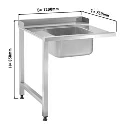 Mesa de alimentación - fijación izquierda - 1,2 m