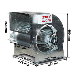 Radiale ventilator 2500 m³/uur - voor luchtunits