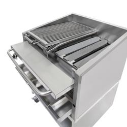 Commercial Gas Chargrill - 25kW - 800mm - Freestanding - 900mm Deep - 6 Burners - 2 Grill Grids - Tilting Grill Grid