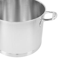 DEMEYERE| Atlantis 7 Stock Pot with Lid – Ø 24 cm - 18/10 Stainless Steel - Induction Ready