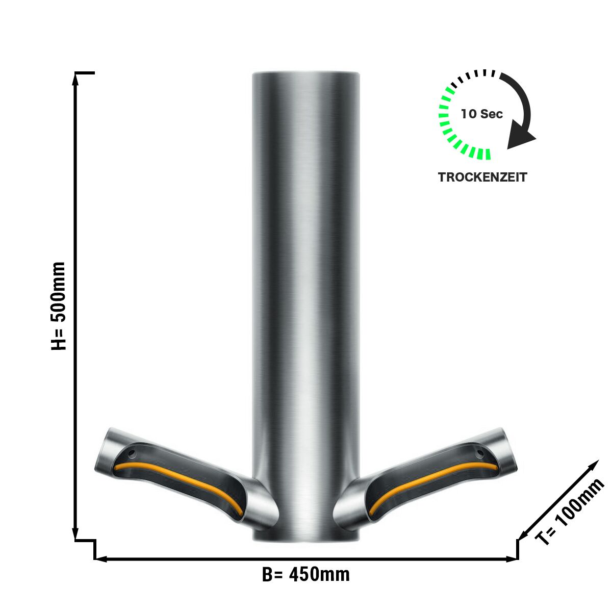 DYSON | AIRBLADE 9kJ - Sèche-mains avec capteur et filtre HEPA -  inox brossé        