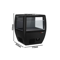 Vrieseiland - 772x833mm - 87 liter - glazen schuifdeksel - zwart