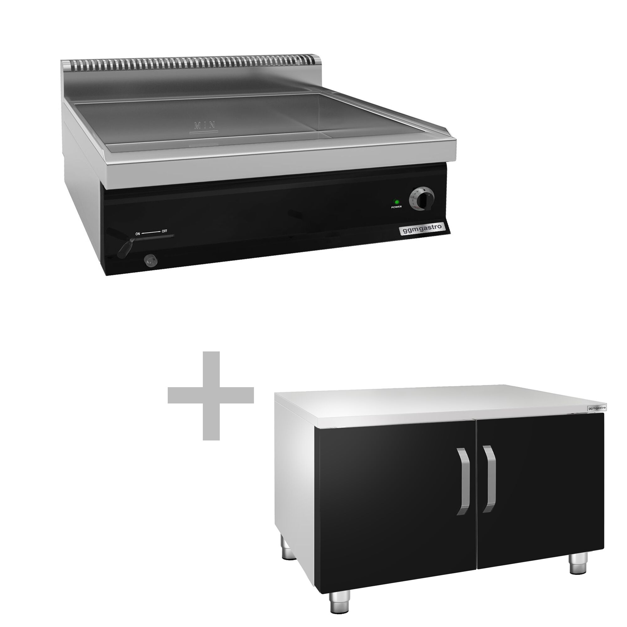 Водяная  баня  (Bain-marie) - Мощность: 2,4 кВт -  2x GN 1/1  или 4x GN 1/2 -  вкл. Подставку под оборудование с 3 дверями