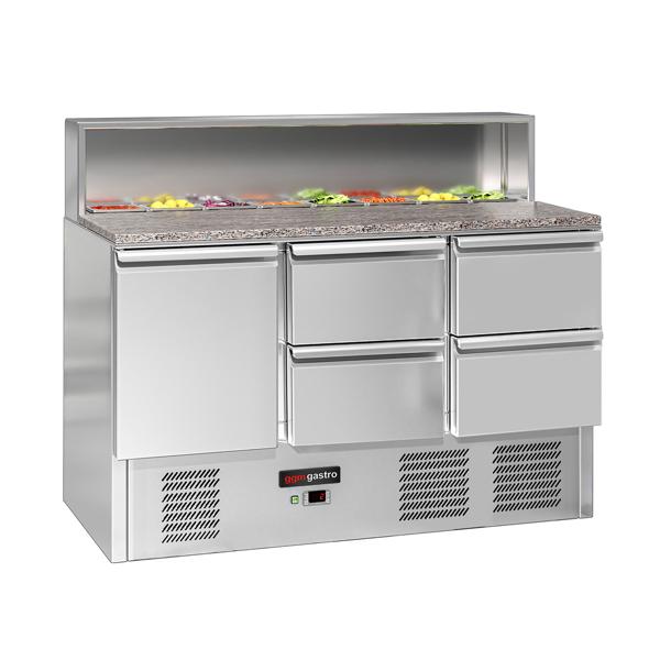 Saladette / mesa de enfriamiento ECO - 1,37 x 0,7 m - com 3 portas