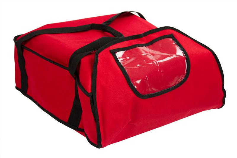 Pizza çantası / yalıtımlı çanta - 5 pizza kutusu için 43x43 cm - kırmızı