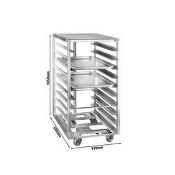 Carrito para bandejas de acero Inox. - 10x EN 600x400