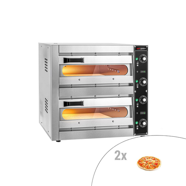 Elektrische mini pizzaoven - 1+1x 33,5cm - Handmatig