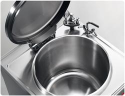 Marmite électrique de cuisson - 55 litres - 9 kW - chauffage indirect - avec arrivée d’eau et robinet de vidange