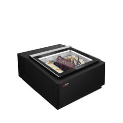 Tisch-Eisvitrine - 670mm - Statisch - für 3x 5 Liter Eisbehälter - Deckelöffnung zur Kundenseite