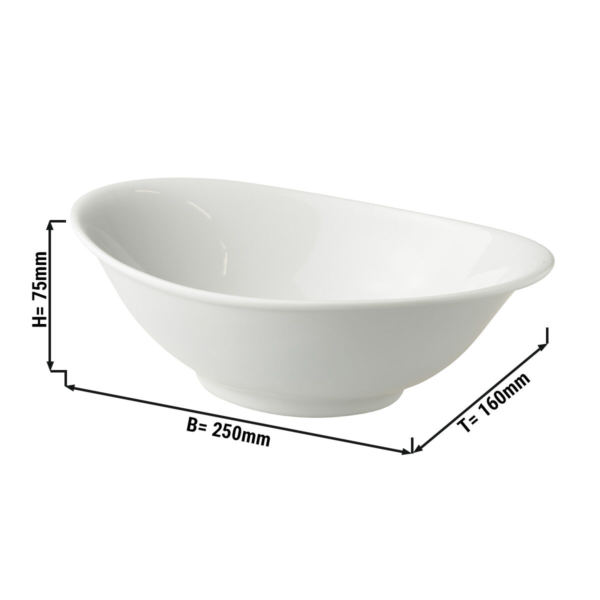 (12 komada) WHITE DELIGHT - Zdjela - 25 x Ø 160 mm - 70 cl - Bijela