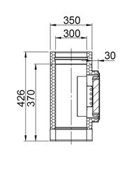 Reinigings- & ventilatiebuis - met inspectieluik - in RVS - Ø 350mm