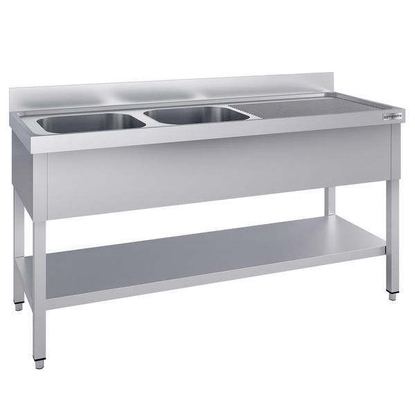 Diskbänk  ECO 2,0 m - 2 Ho vänster L 50 x B 40 x D 25 cm