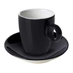 (6 Stück) BART COLOUR CAFE - Espressountertasse - Ø 110mm - Schwarz