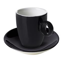 (6 pieces) Bart Colour Café Porcelain Espresso Saucers 110 x 110 mm – Black
