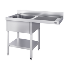 Astianpesukoneen allaskaappi - 1400x700mm - 1 allas vasemmalla