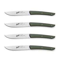 (4 pièces) BERKEL | Couteaux à steak - Vert olive - Lame : 110 mm        