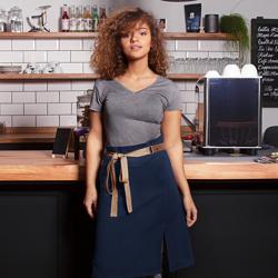 (6 pieces) KARLOWSKY | Green Generation Waist Apron – Recycled Plastic - Steel Blue - 1100x650 mm