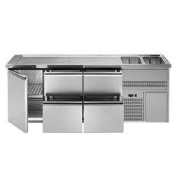 Oluttiski Premium PLUS - 2500x700mm - 1 ovi ja 4 laatikkoa