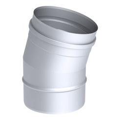 Curva de tubo - 15° fixo - em aço inoxidável - Ø250mm