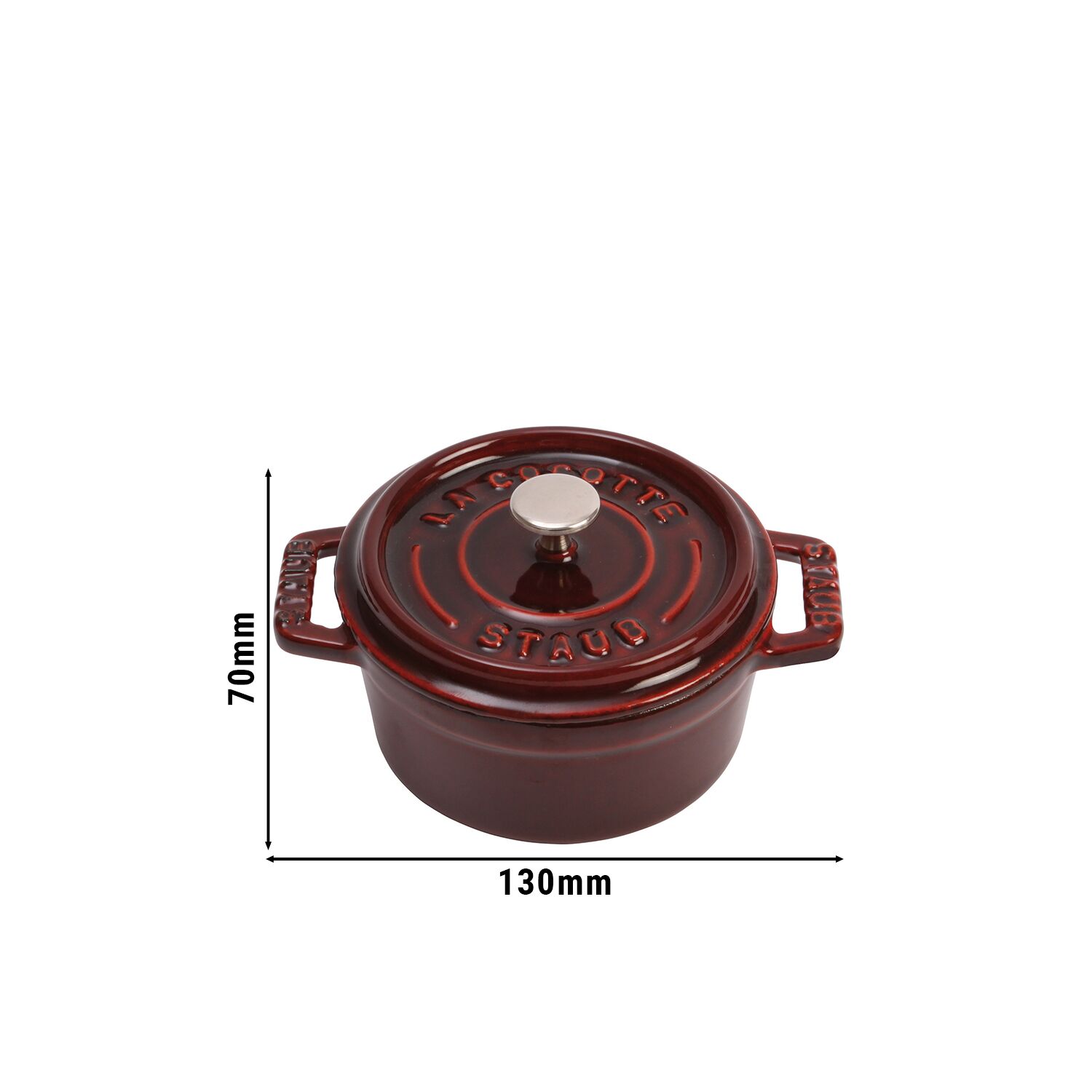 STAUB | LA COCOTTE - Mini cocotte - Ø 100mm - Fonte - Rouge grenadine	