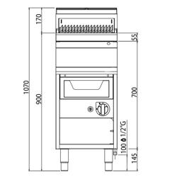 Griglia ad acqua a gas - 9 kW