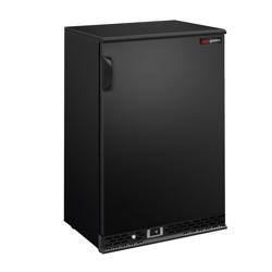 Commercial Back Bar Display Fridge  - 600mm - 140L – Solid Door – Black – 4–8°C