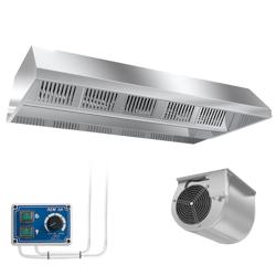 Eiland afzuigkap - plafondmodel - met motor - met externe regelaar - 1600mm - 1600x1500x450mm - 1800m³/u - met labyrintfilters & LED-verlichting