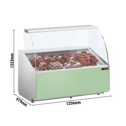 Serve Over Counter - 1568mm - front panel light green - capacity 324 litres
