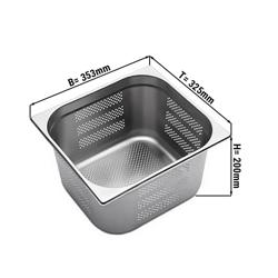 Λεκάνη GN 2/3 τρυπητή - Βάθος 200 χλσ.