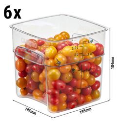 (6 pieces) CAMBRO | CAMWEAR® - FreshPro container - 3.8 litres - transparent
