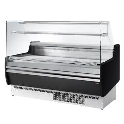 Comptoir vitrine réfrigérée - 1622x953mm - +0/+6°C - 2 portes - 1 étagère - Face avant droite