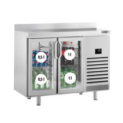 Kylmäpöytä PREMIUM PLUS - 1468x700 mm - 305 l - varustettu: 2 lasiovea & takakoroke