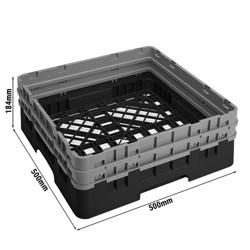 CAMBRO | CAMRACK® - Cestello base per lavello 1/1 - con 2  estensori - 500x500mm - Nero
